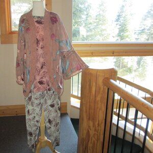 Simatadela (by Kusnadi) Top and Pants with Oddy Lacy Button Front Blouse